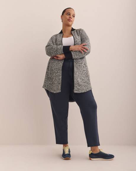 Long Bonded Fleece Bomber Jacket - Active Zone