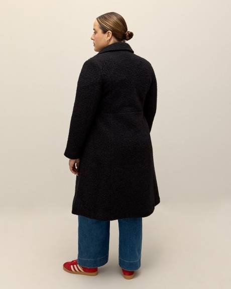 Long Double-Breasted Military Coat - Addition Elle