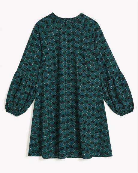 Robe trapèze imprimée à manches raglan - Addition Elle