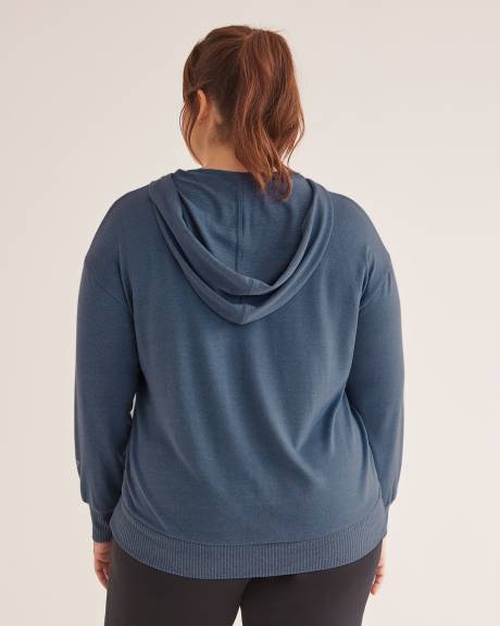 Long Sleeve V-Neck Hoodie - Active Zone