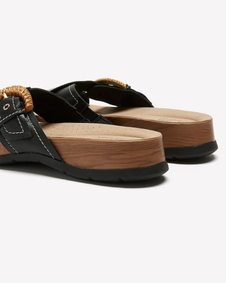 Wide Width, Reileigh Bay Sandal with Buckle Closure - Clarks