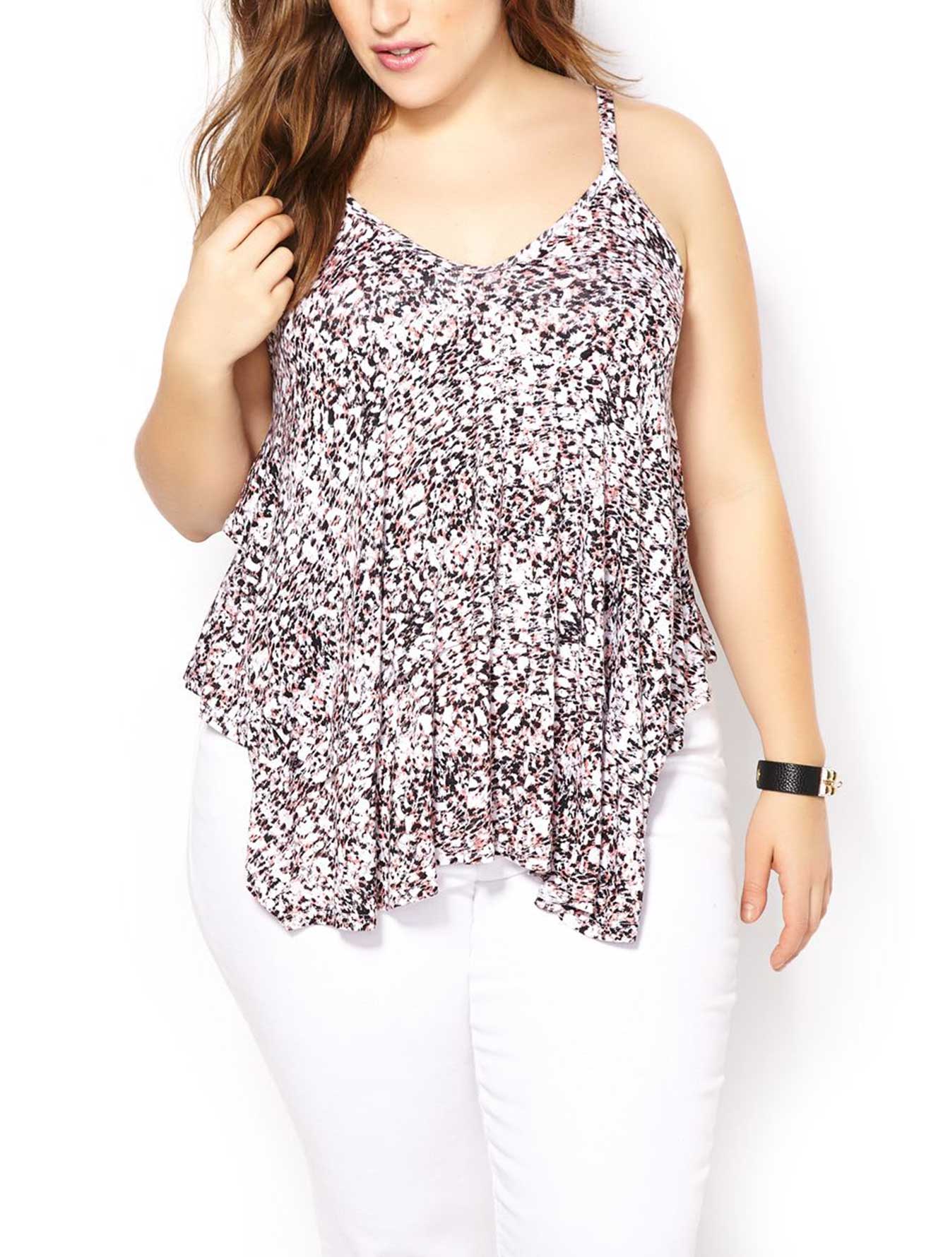 Sleeveless Printed Tiered Top Penningtons