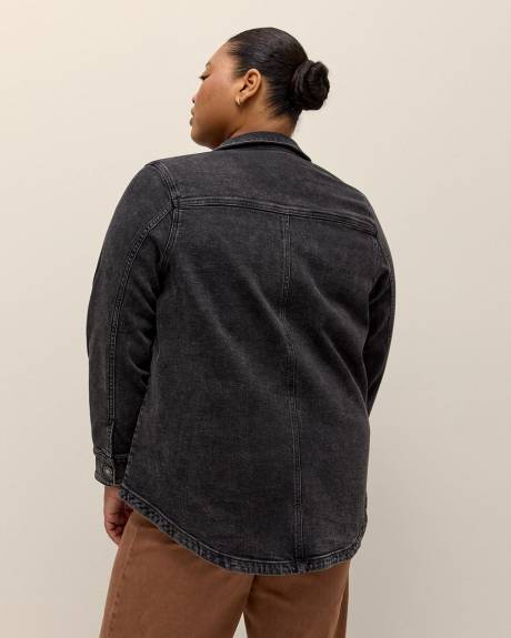 Veste en denim noir délavé, tissu responsable - d/C JEANS