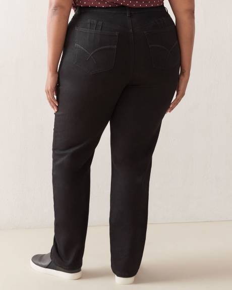 Petite, Curvy Fit Straight Leg Black Jean - d/c JEANS