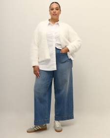 Jean à taille haute et jambe évasée, coupe galbée, tissu responsable - d/C JEANS
