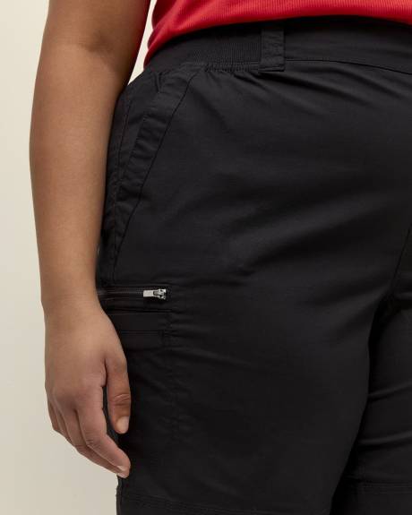 Cotton Bermuda with Ribbed Waistband