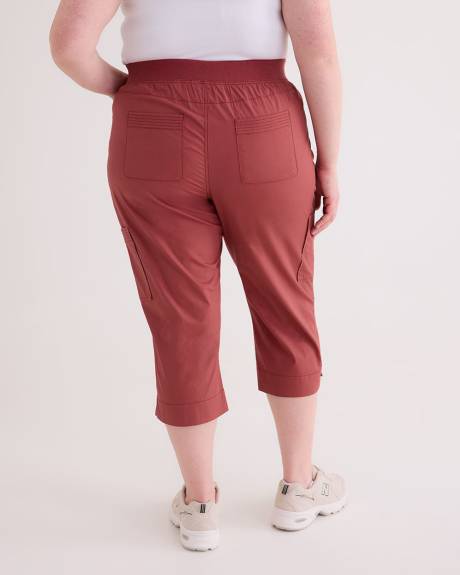 Cotton Capri with Ribbed Waistband