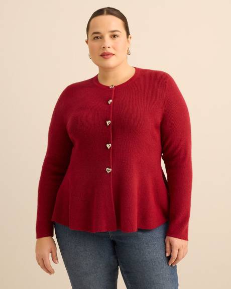 Responsible, Long-Sleeve Peplum Sweater