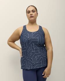 Patch Striped Racer Back Training Tank Top - Active Zone