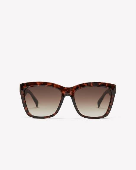 Lunettes de soleil avec monture écaille de tortue