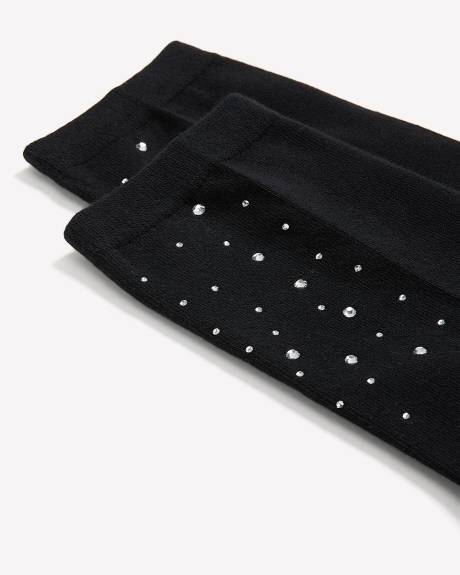 Rhinestone Crew Socks
