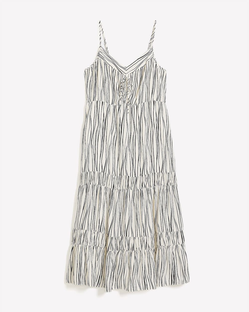 Fit and Flare Sleeveless Tiered Maxi Dress - Addition Elle
