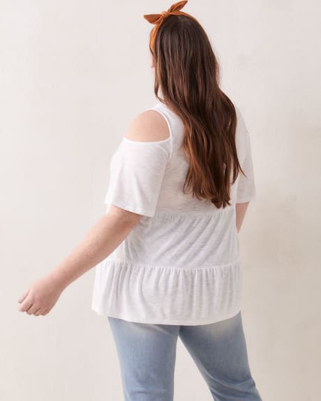 Tiered Cold-Shoulder Top - In Every Story