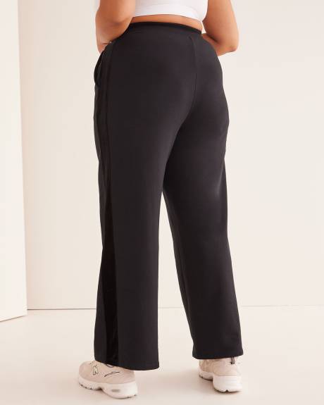 Velvet and French Terry Wide-Leg Pant - Active Zone