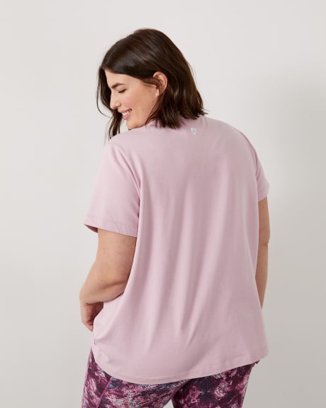 Round-Neck T-Shirt With Embossed Detail - Active Zone