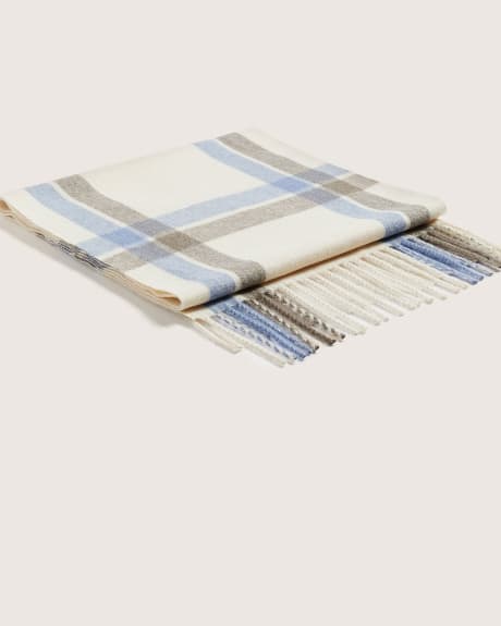 Écharpe tissée à carreaux