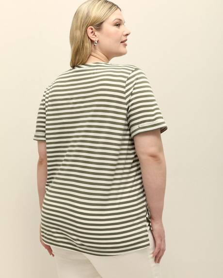 Responsible, Striped Boyfriend-Fit Tee - PENN. Essentials