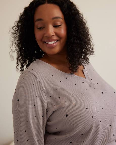 Moon & Star Thermal Knit Pyjama Top - ti Voglio