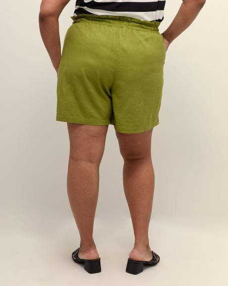 Linen Blend Pull-On Short