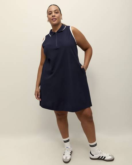 Robe polo évasée sans manches avec dos plissé - Active Zone