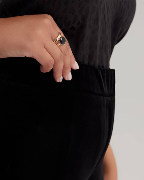 Flared-Leg Velvet Pant