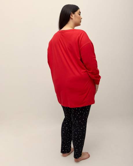Ensemble-pyjama tunique et legging avec imprimé de chiens-saucisses - ti Voglio