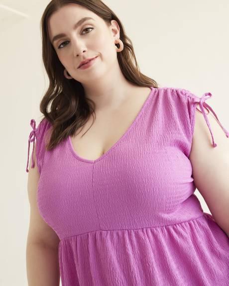 Robe sans manches avec cordons aux épaules