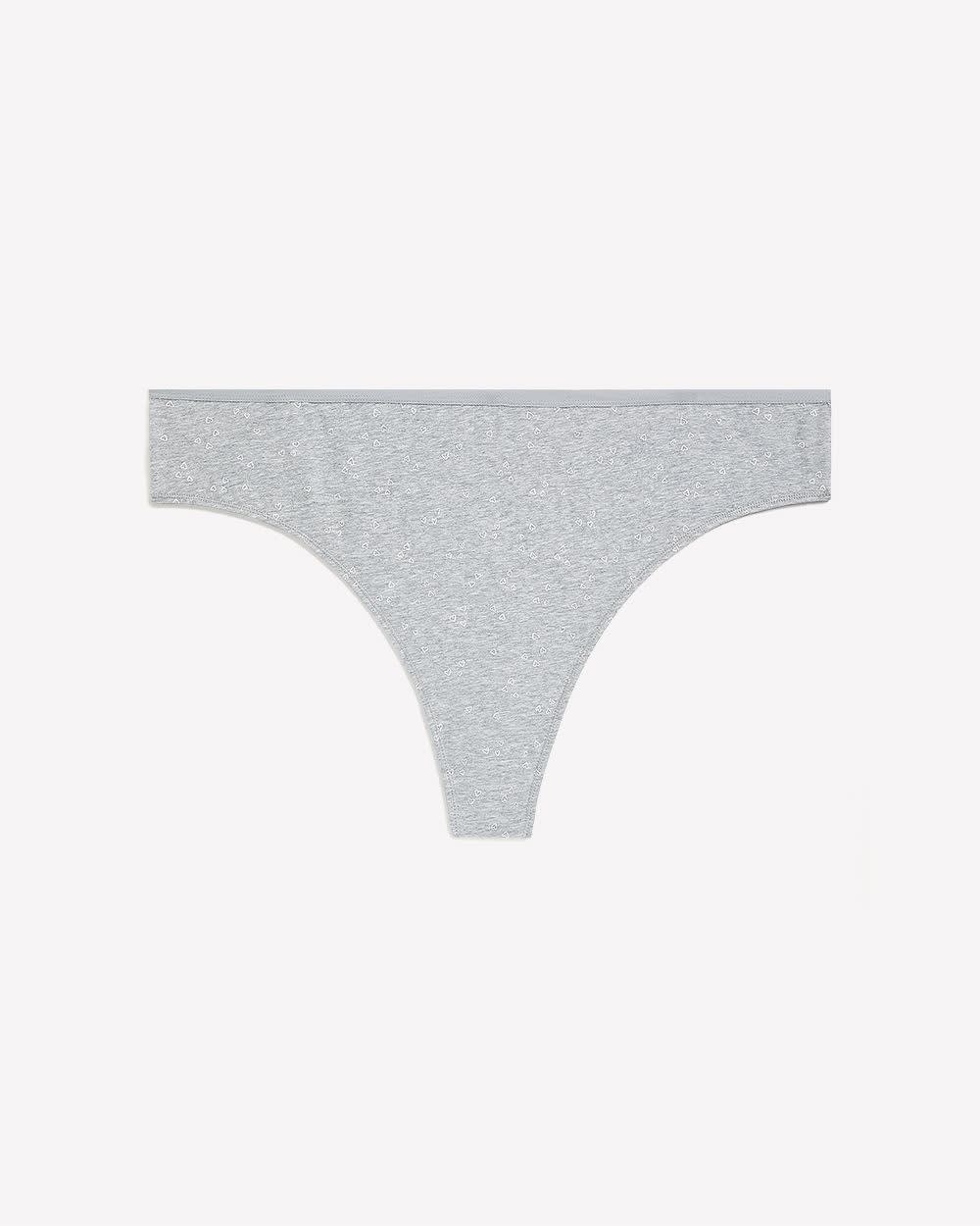 Culotte tanga en m&eacute;lange de coton &agrave; imprim&eacute; de coeurs - ti Voglio