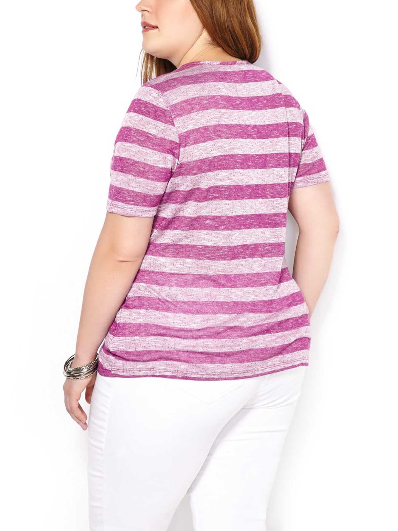 Shaped Fit Striped T-Shirt | Penningtons
