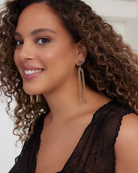 Rhinestone Drop Earrings