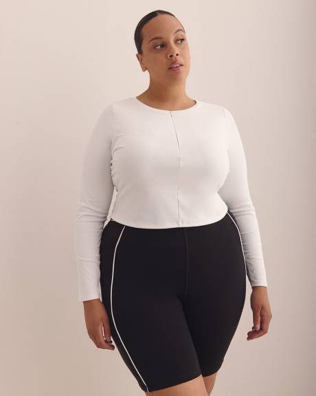 Fitted Long-Sleeve Half-Zip Top - Active Zone