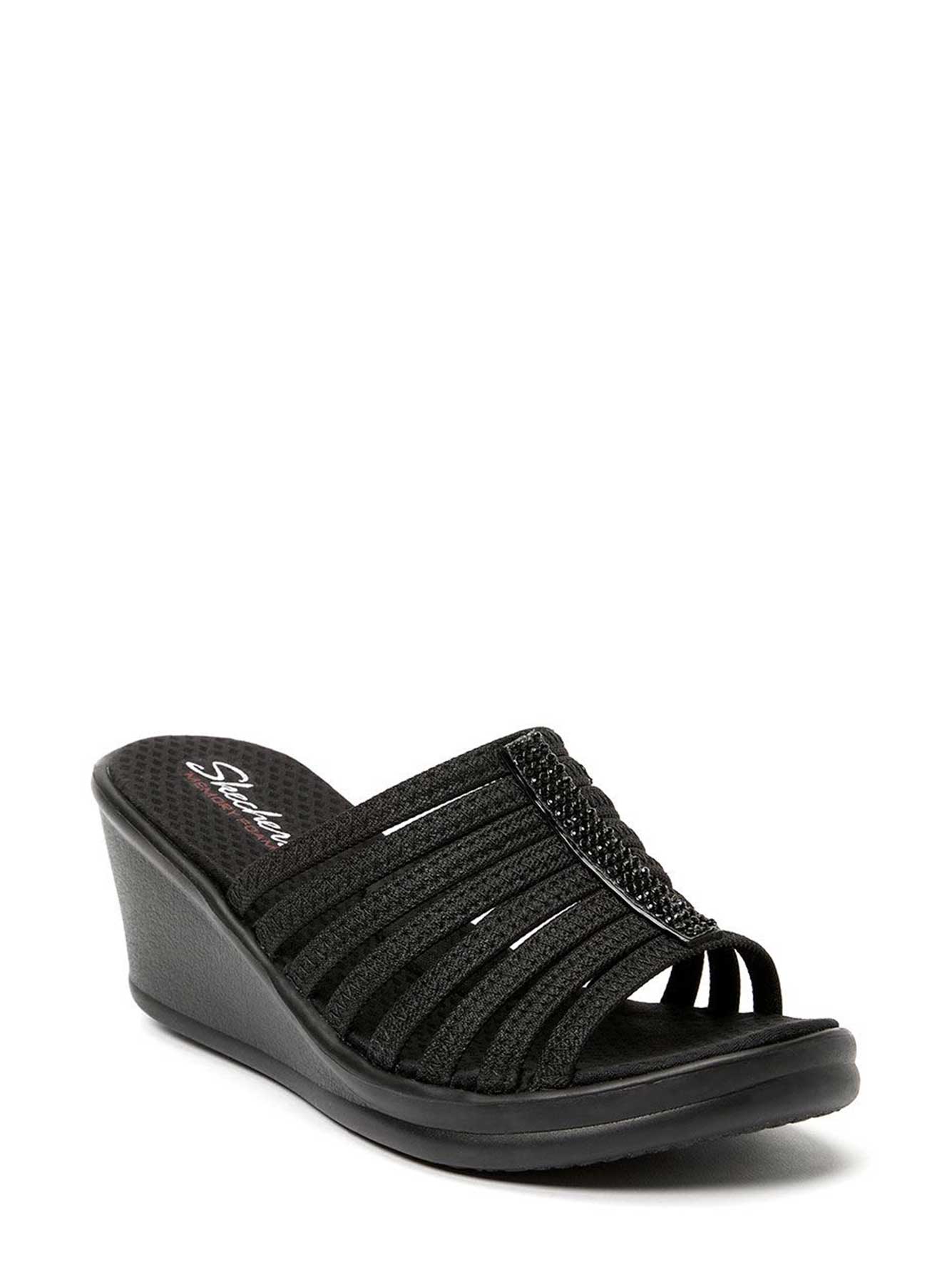 Wide-With Slide Sandals with Rhinestones - Skechers | Penningtons