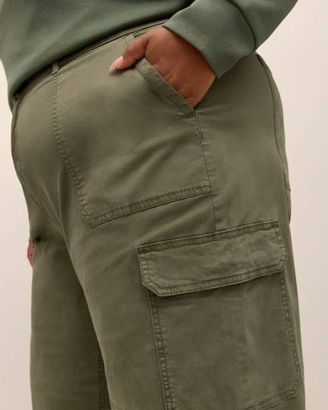 Cotton Wide-Leg Cargo Pant