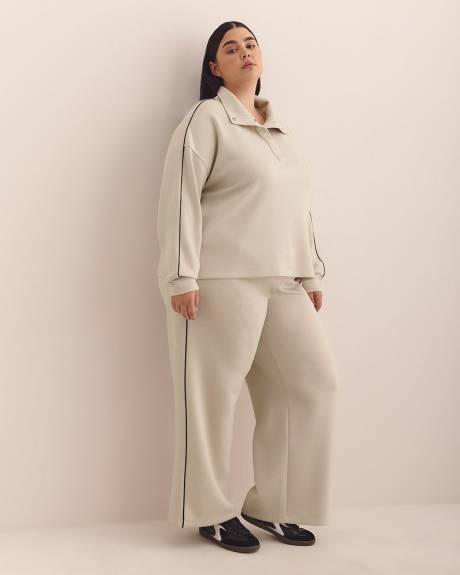 Lightweight Scuba Knit Mock-Neck Pullover - Active Zone