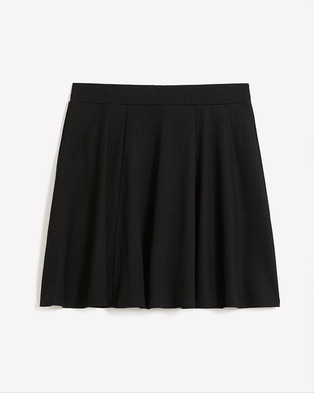 Black Textured Knit Skort Penningtons