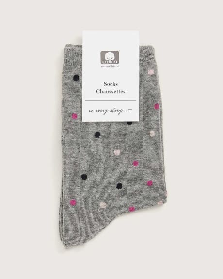 Fashion Crew Socks, Dot Print - In Every Story