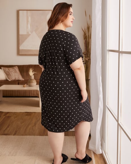 Robe de nuit ultra douce avec imprimé floral - tiVOGLIO