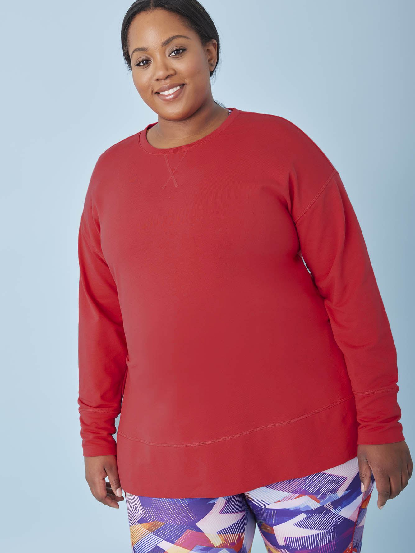 French Terry Crewneck Tunic - Active Zone