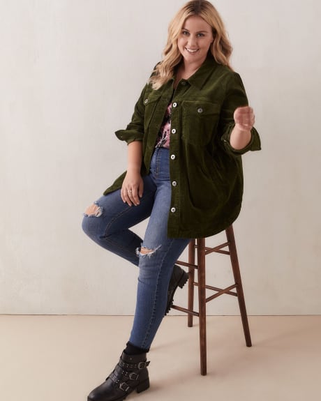 Solid Corduroy Shirt Jacket - In Every Story