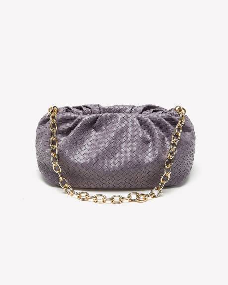 Sac à main tressé avec chaîne à gros maillons