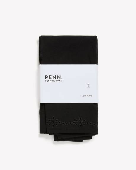 Bike Short Legging with Embroidered Hem - PENN. Essentials