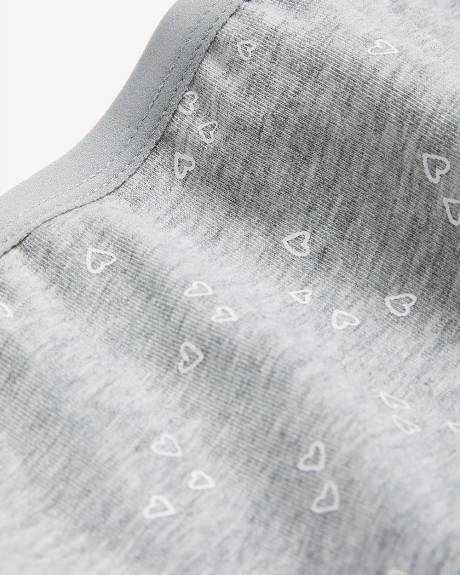 Culotte &eacute;chancr&eacute;e en coton &agrave; imprim&eacute; de coeurs - ti Voglio