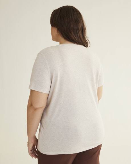 Boyfriend-Fit Short-Sleeve V-Neck Tee