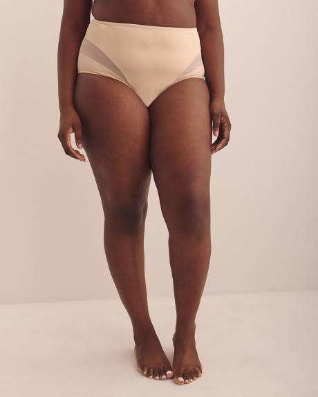 Light Control Microfibre Brief with Mesh Inserts - Déesse Collection