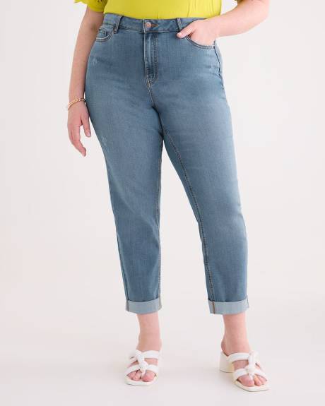 1948-Fit High-Rise Rolled Hem Jeans, Light Wash - d/C JEANS