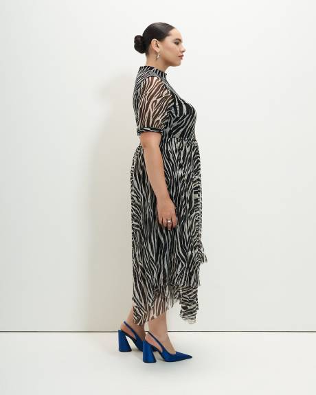 Midi Knit Dress with Shark-Bite Hem - Addition Elle