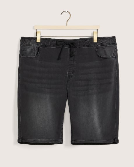 1948 Fit Knit-Like Denim Bermuda Shorts, Grey Wash - d/C JEANS