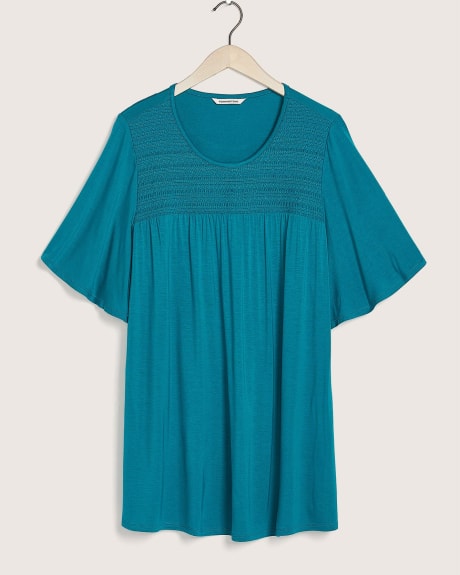 Responsible, Flutter Sleeve Crew Neck Tunic - In Every Story