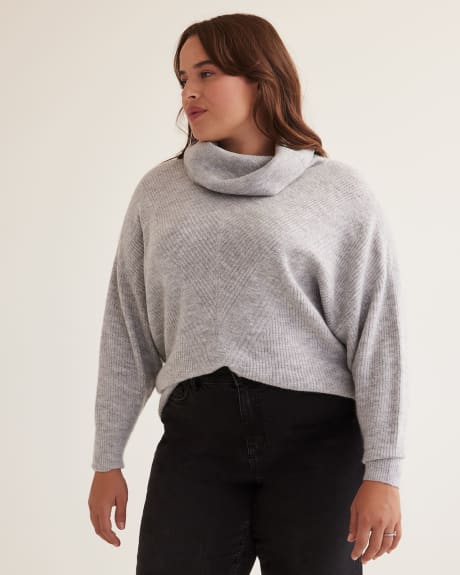 Sweater with Long Dolman Sleeves