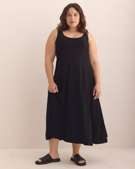 Robe sans manches à col dégagé, tissu responsable